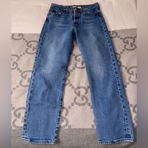 Levi’s Wedgie Straight Classic Blue Denim Jeans, 26